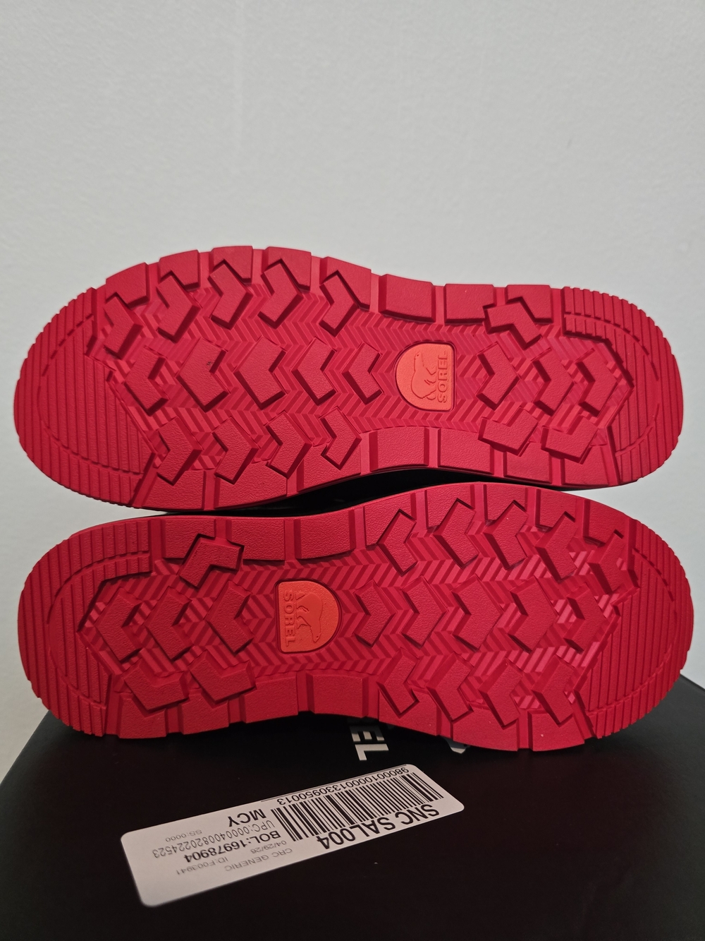 Sorel Whitney III Mid WP Waterproof Insulated Boots Black Red NWT Youth Size 6 - Picture 5 of 6